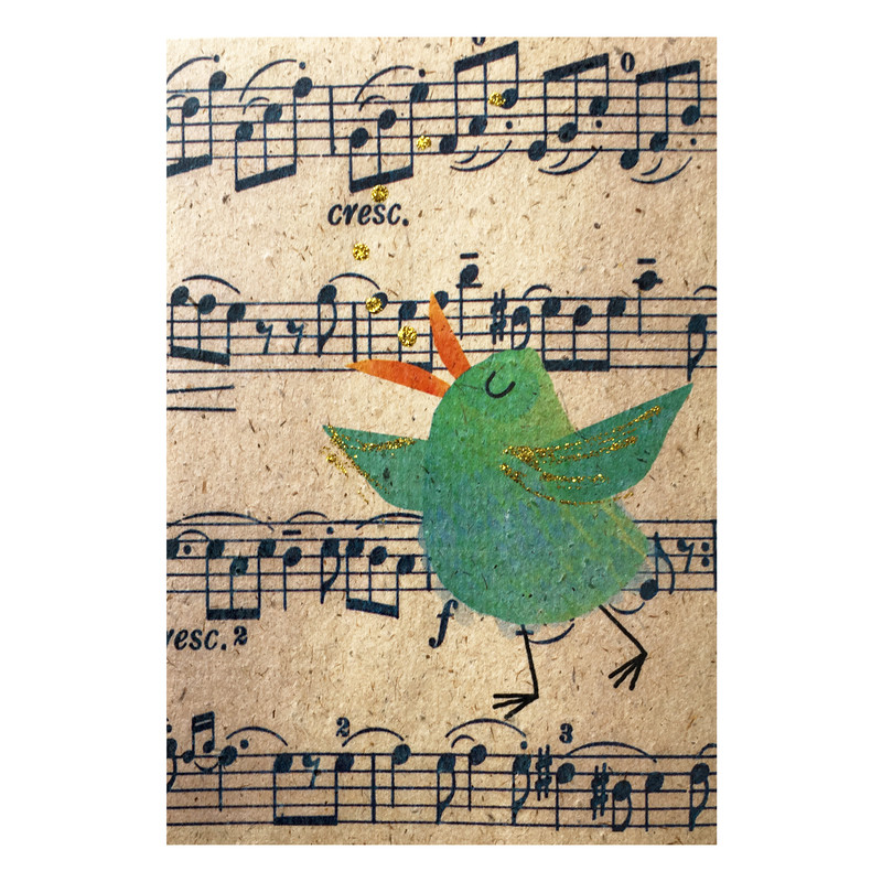 کارت پستال طرح پرنده آوازخوان کد PN-C2