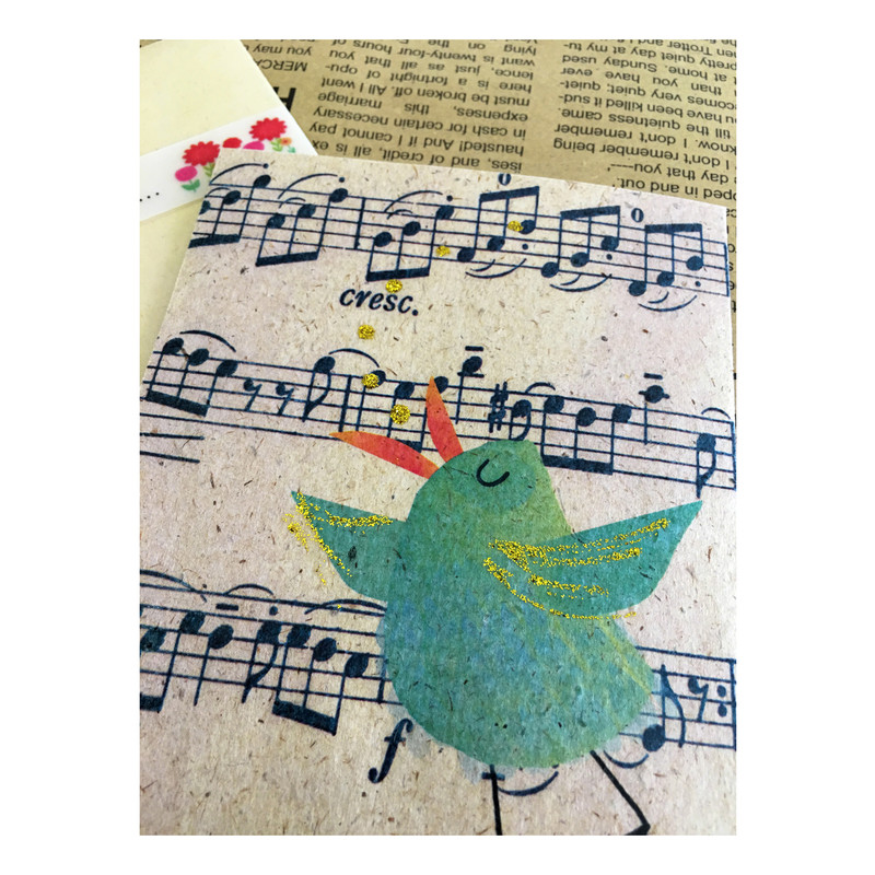 کارت پستال طرح پرنده آوازخوان کد PN-C2