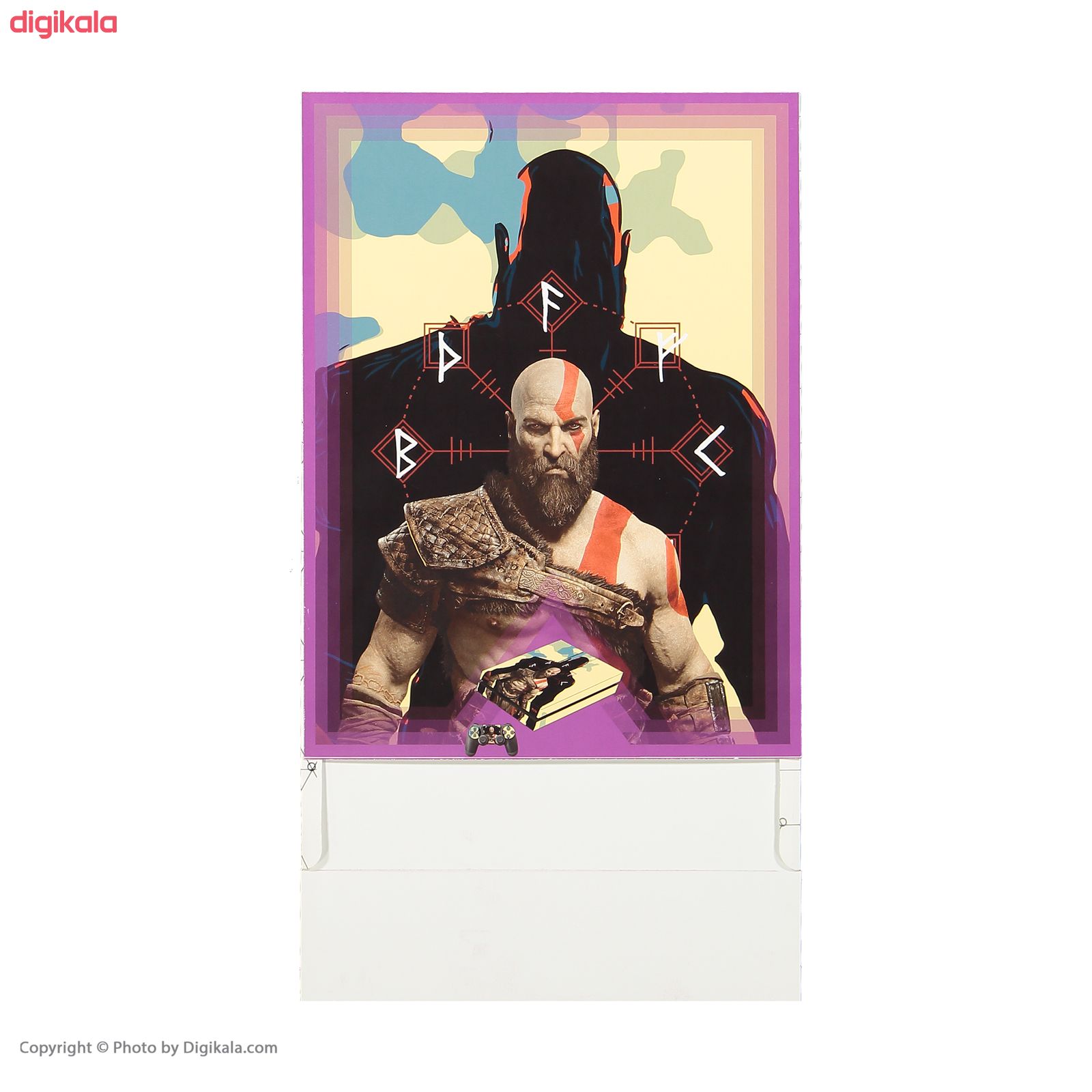 برچسب پلی استیشن 4 فت پلی اینفینی مدل God of War 02 به همراه برچسب دسته main 1 1