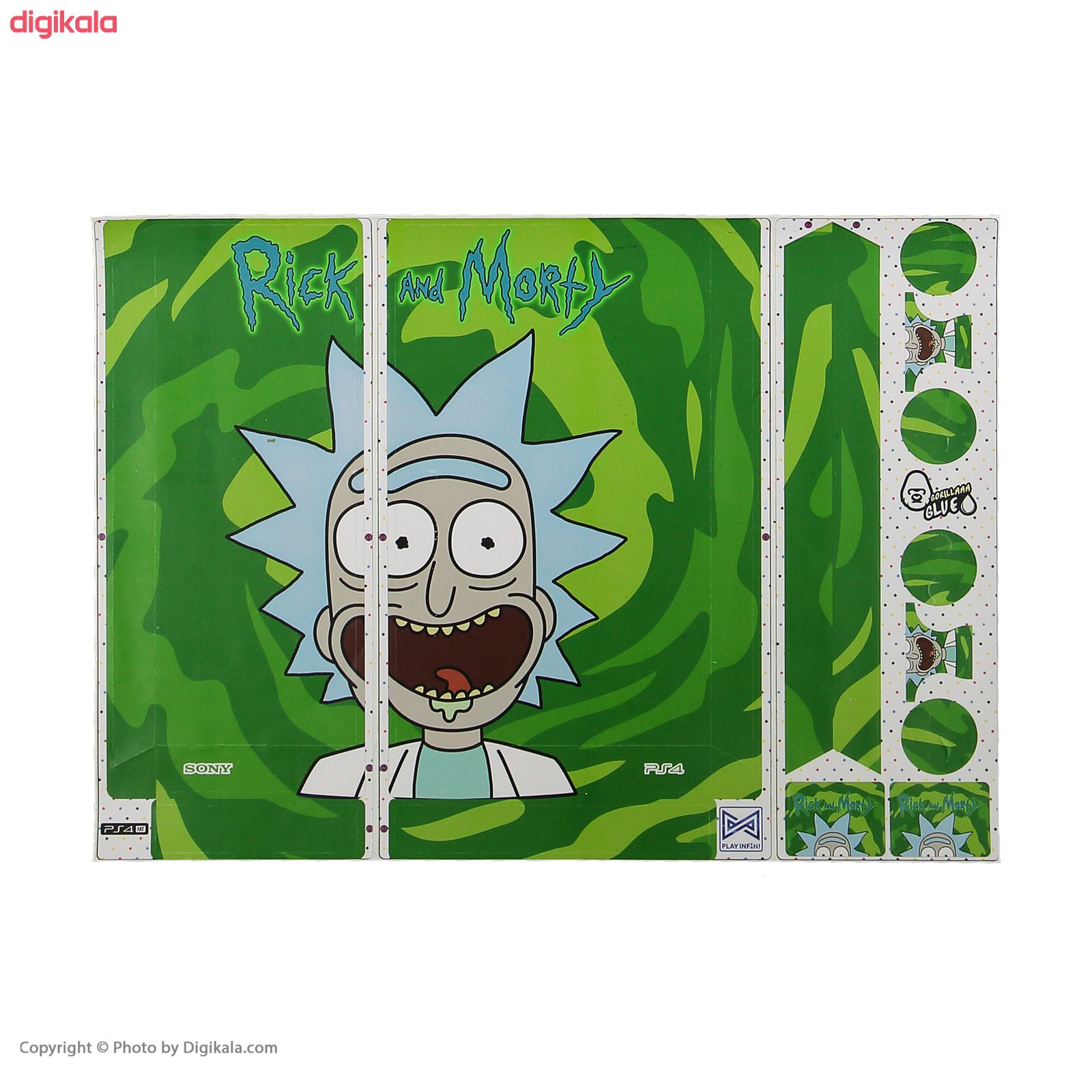 برچسب پلی استیشن 4 پلی اینفینی مدل Rick and Morty main 1 1