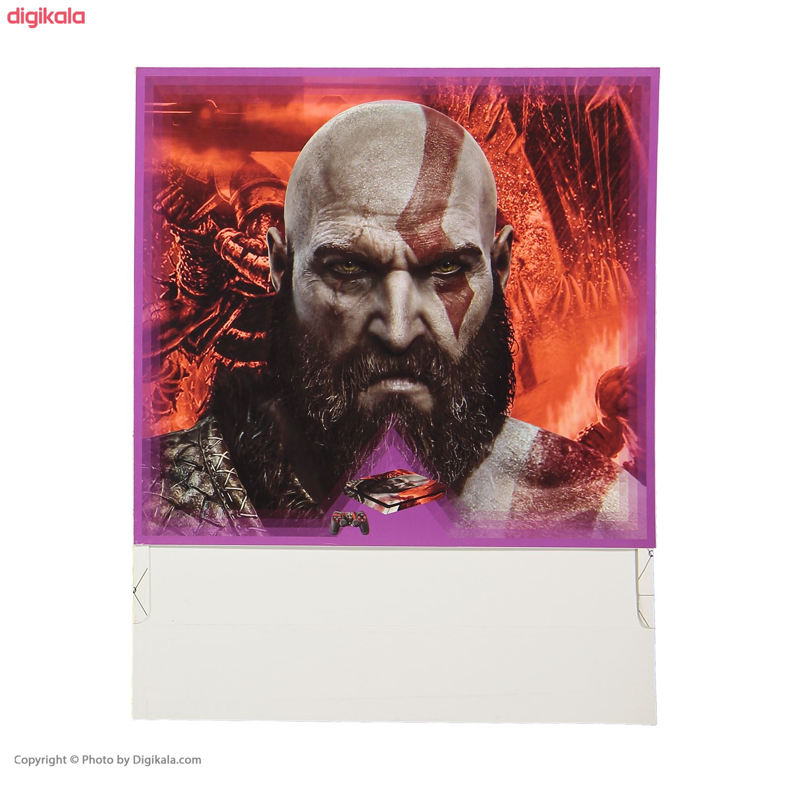 برچسب پلی استیشن 4 اسلیم پلی اینفینی مدل God of War 05 به همراه برچسب دسته main 1 2