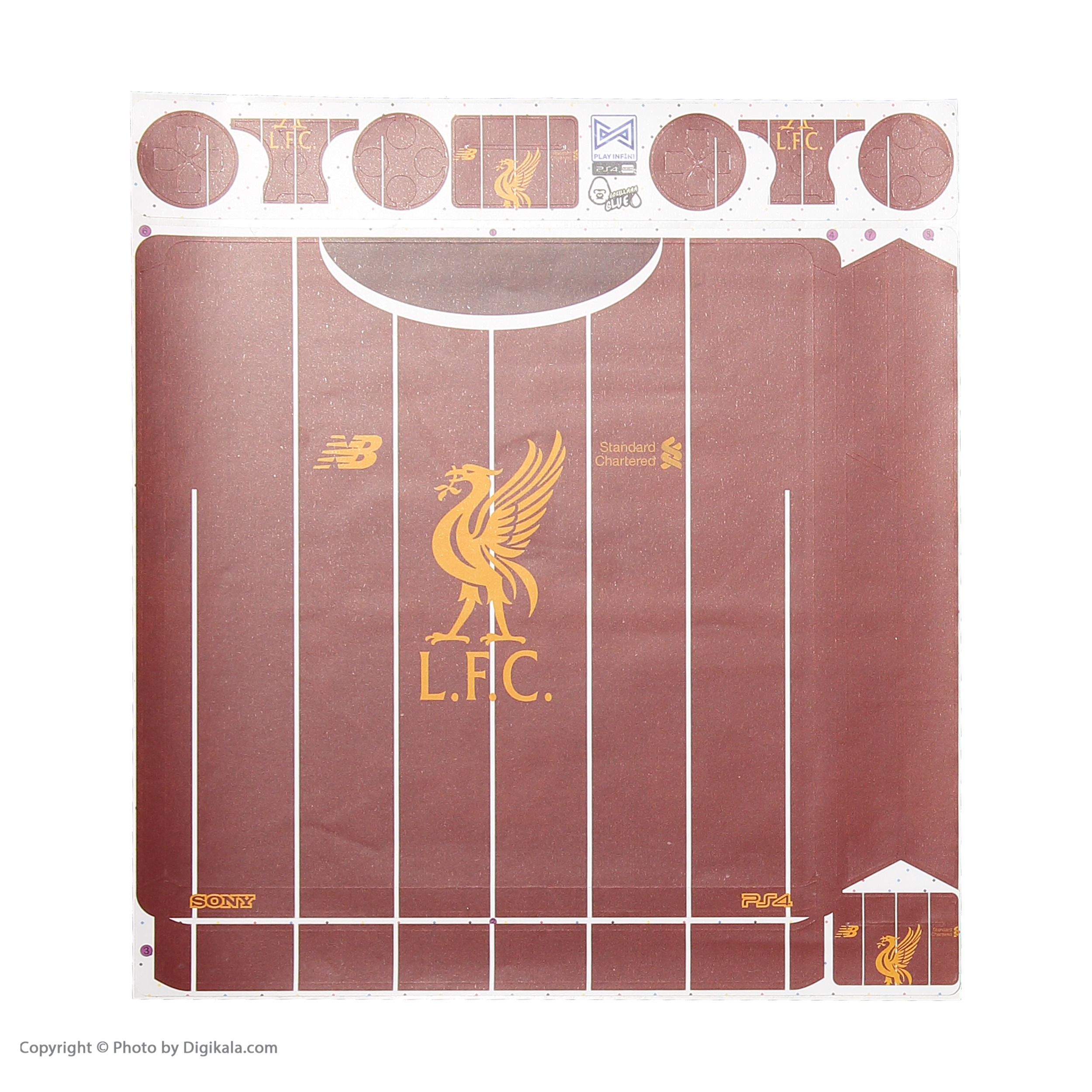برچسب پلی استیشن 4 اسلیم پلی اینفینی مدل Liverpool FC به همراه برچسب دسته