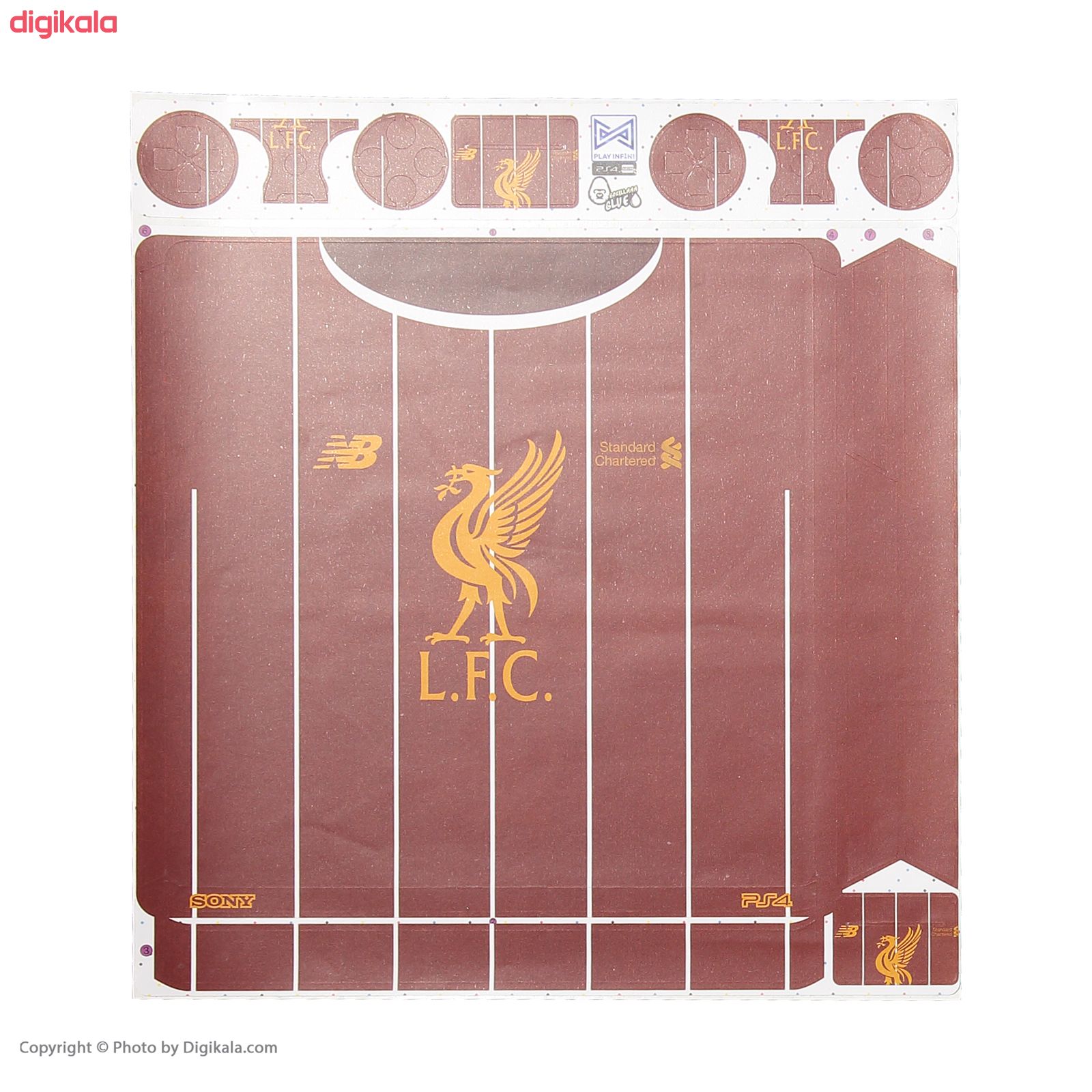 برچسب پلی استیشن 4 اسلیم پلی اینفینی مدل Liverpool FC به همراه برچسب دسته