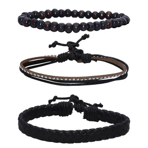 دستبند مردانه کد chf07 مجموعه 3 عددی