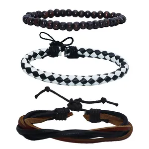 دستبند مردانه کد chf08 مجموعه 3 عددی