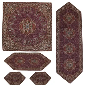 ست 5 تیکه رومیزی ترمه مدل T21_105