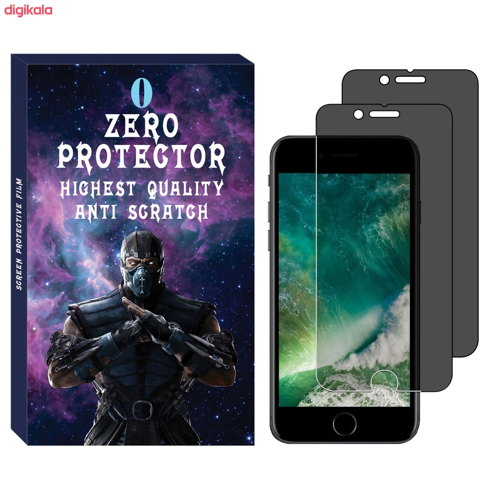 محافظ صفحه نمایش حریم شخصی زیرو مدل PRZ-01 مناسب برای گوشی موبایل اپل Iphone 8 Plus بسته 2 عددی main 1 6