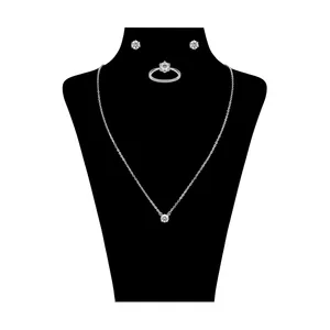نیم ست زنانه کد GN60938 با سنگ سواروسکی