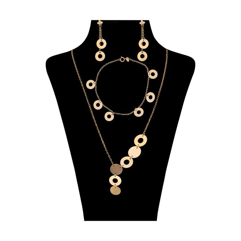 نیم ست طلا 18 عیار زنانه مدل G623