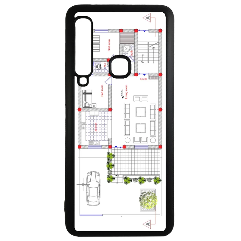 کاور طرح نقشه کد 11050560 مناسب برای گوشی موبایل سامسونگ galaxy a9 2018