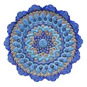 بشقاب میناکاری طرح اسلیمی کد 12148