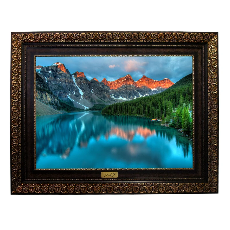 تابلو فرش ماشینی نقش نگار رضوی طرح منظره کد 115P