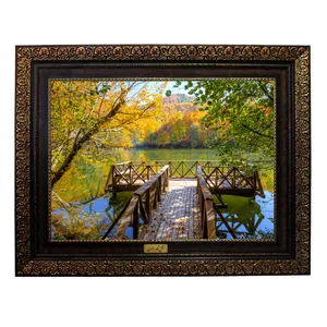 تابلو فرش ماشینی نقش نگار رضوی طرح منظره کد 165P