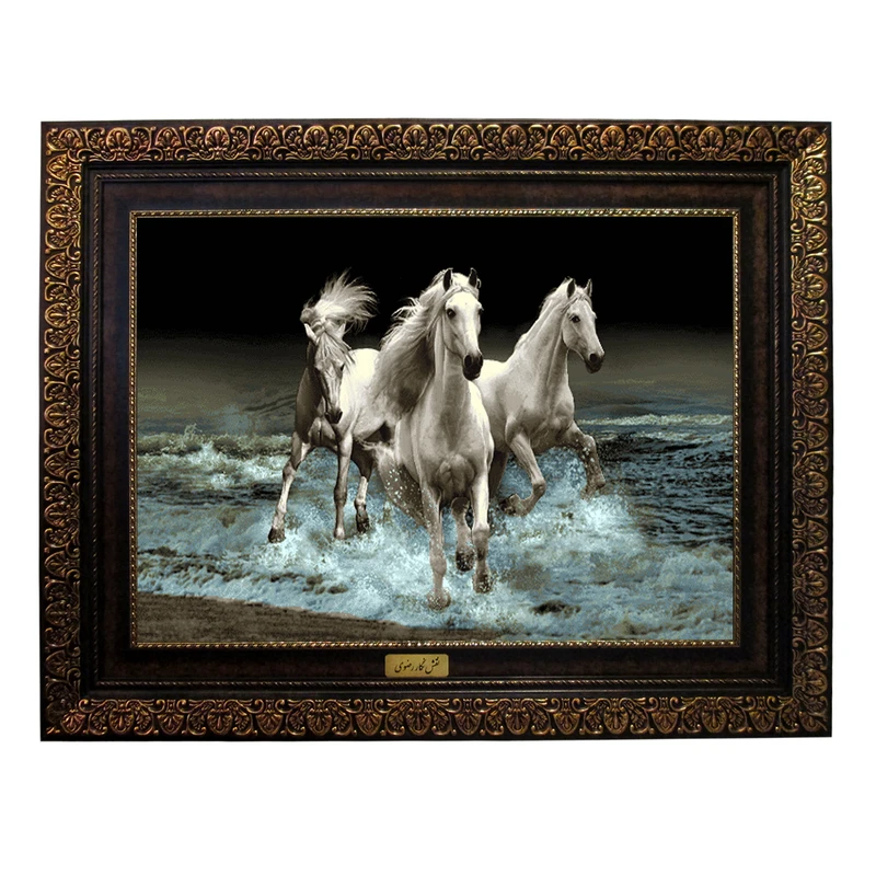 تابلو فرش ماشینی نقش نگار رضوی طرح حیوان کد 486P