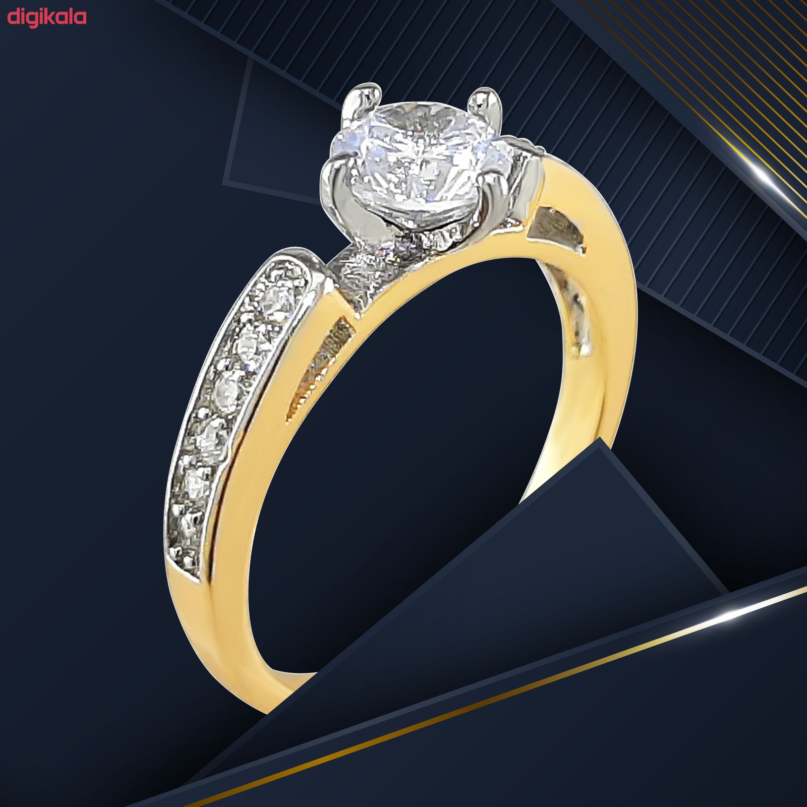 انگشتر زنانه جواهری میکا طرح سولیتر کد 0040004 main 1 4