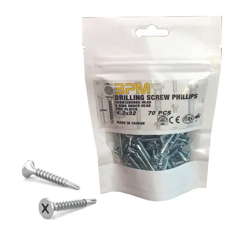 پیچ سر تخت مته ای مدل bpm-32C4.2 بسته 70 عددی