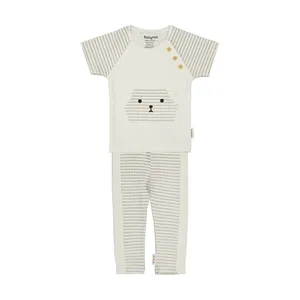 ست تی شرت و شلوار نوزادی بی بی ناز مدل 1501483-0193