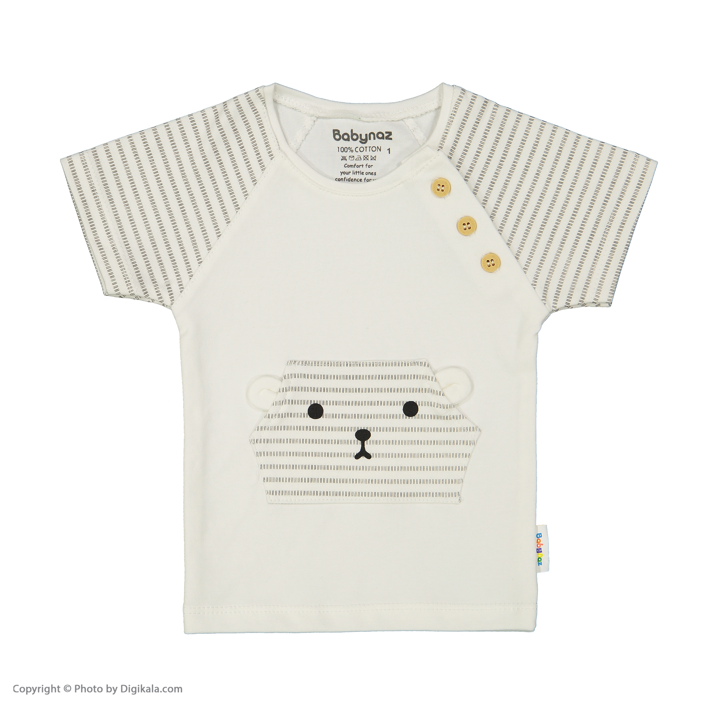 ست تی شرت و شلوار نوزادی بی بی ناز مدل 1501483-0193