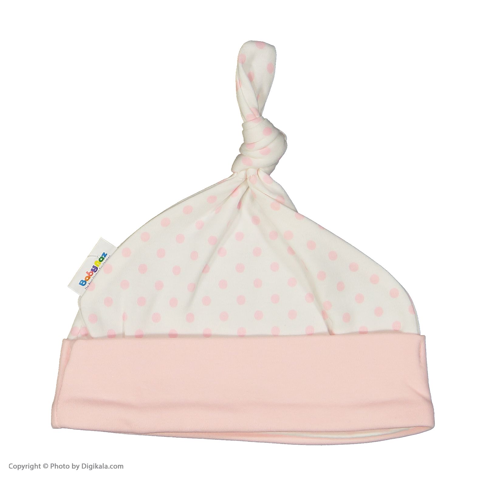 کلاه نوزادی دخترانه بی بی ناز مدل 1501481-0184 - سفید صورتی - 3