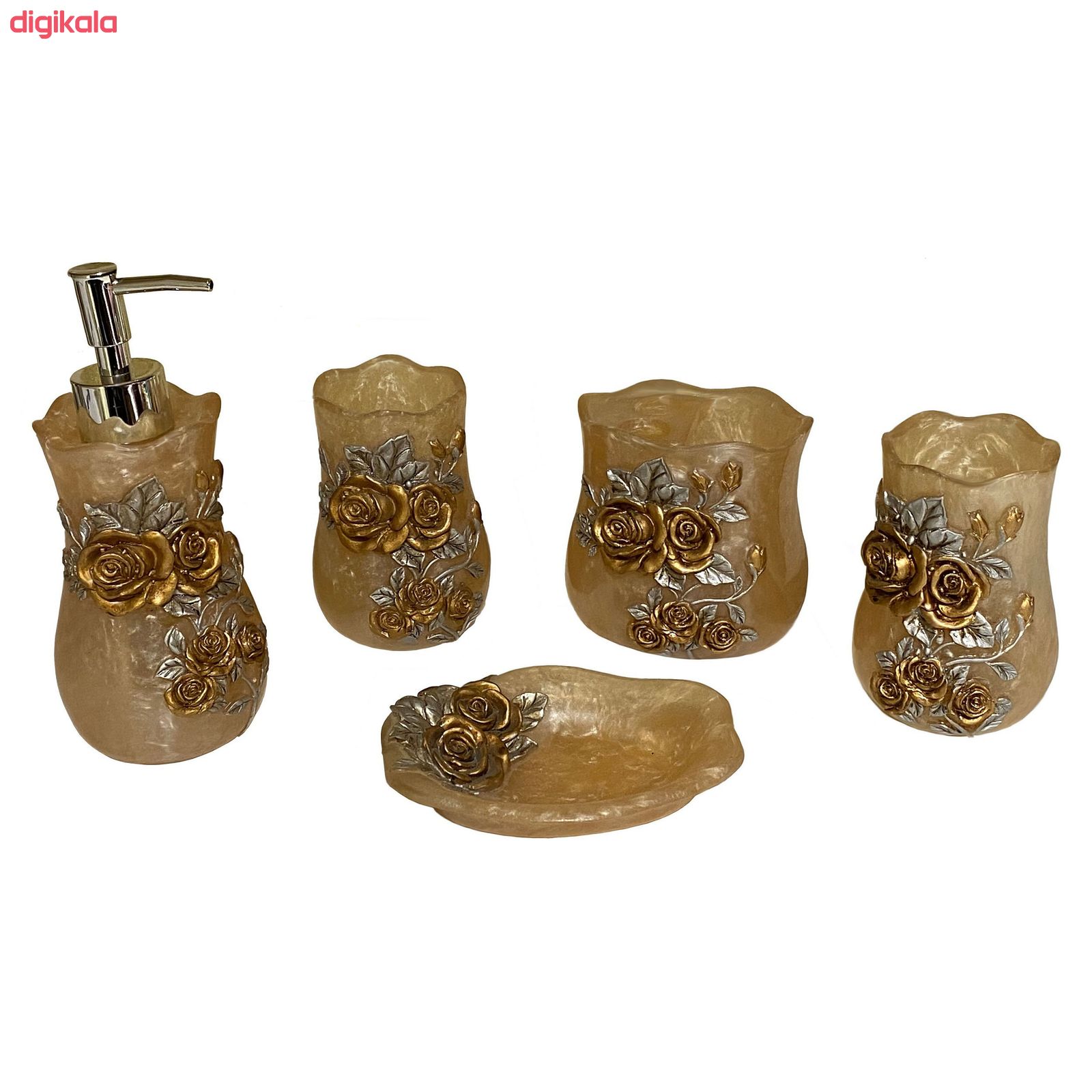 ست سرویس بهداشتی 5 تکه وسنیکو طرح گل main 1 5