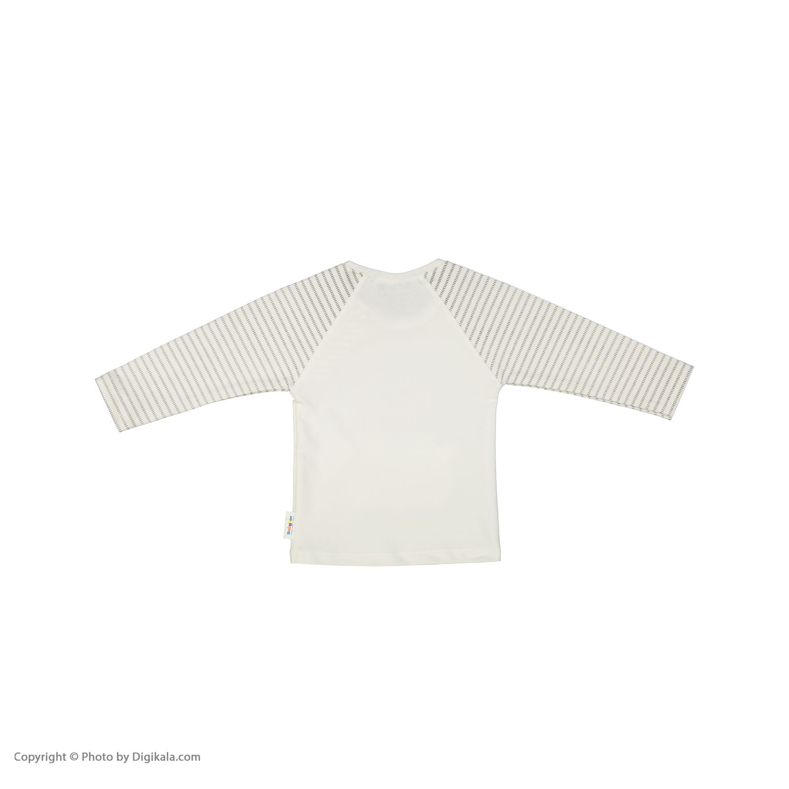تی شرت نوزادی بی بی ناز مدل 1501485-0193 - سفید طوسی - 3