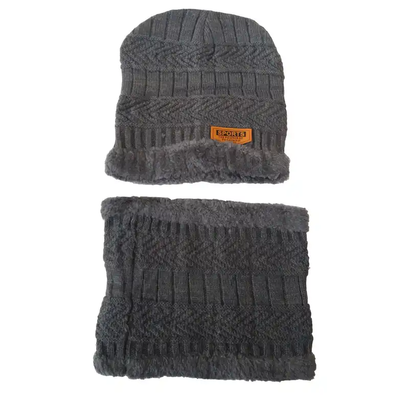 ست کلاه و شال گردن بافتنی کد 789