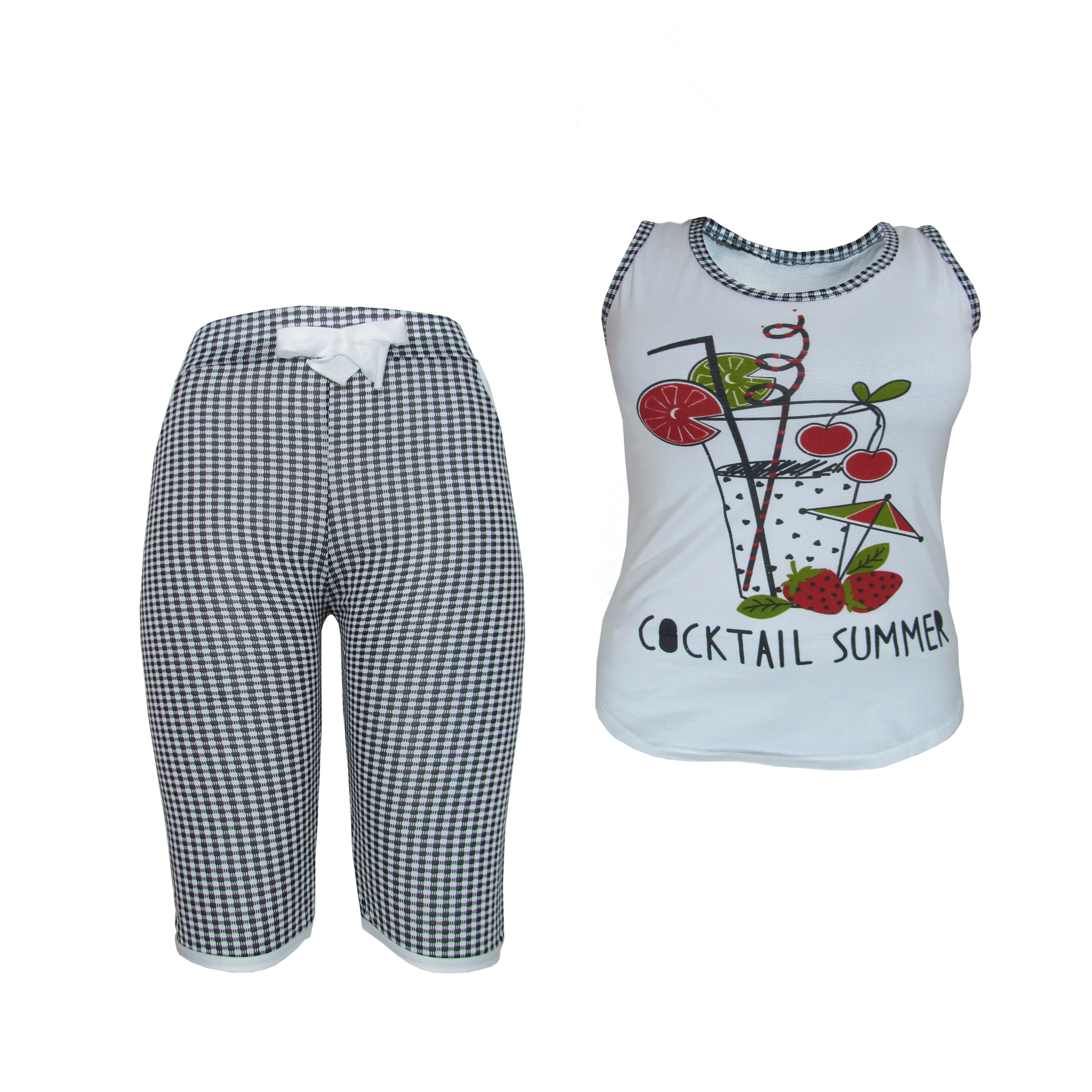 ست تاپ و شلوارک زنانه کد 065