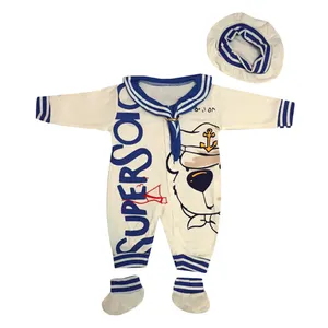 ست 3 تکه لباس نوزاد طرح ملوان کوچک کد 25bl