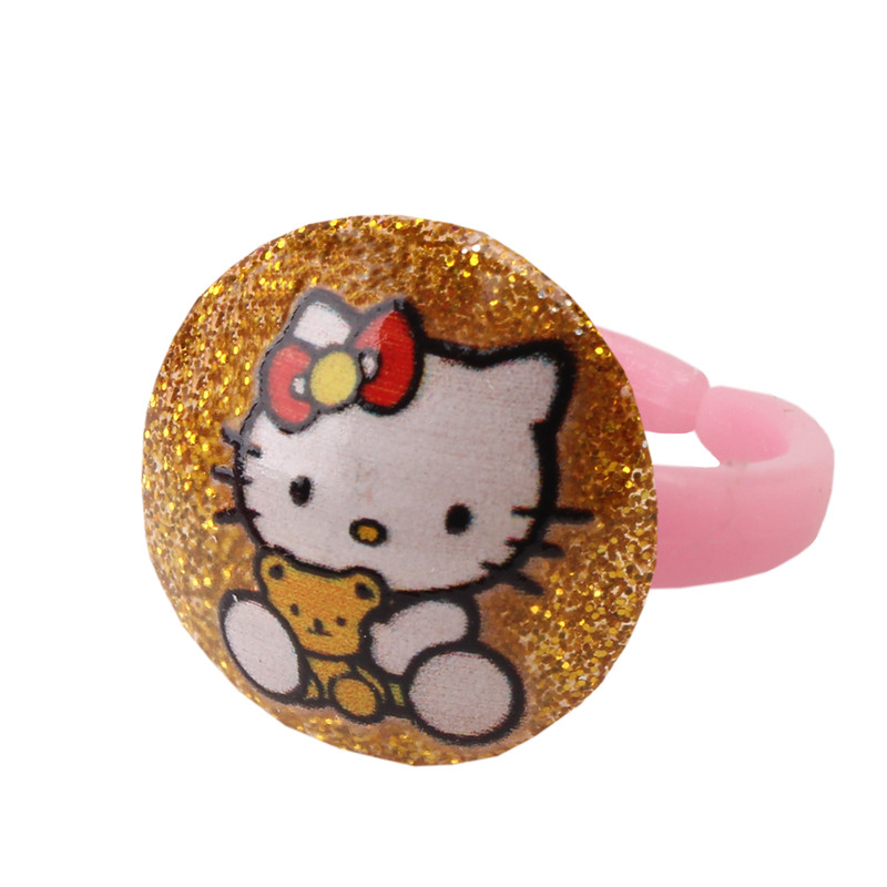 انگشتر دخترانه طرح هلوکیتی کد 004