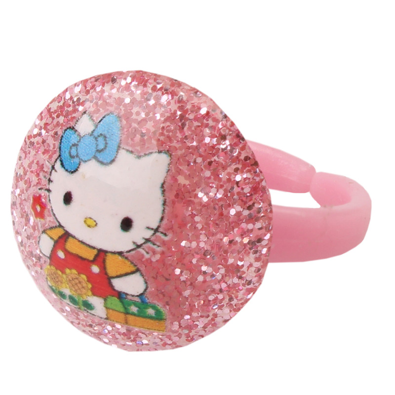 انگشتر دخترانه طرح هلوکیتی کد 0013