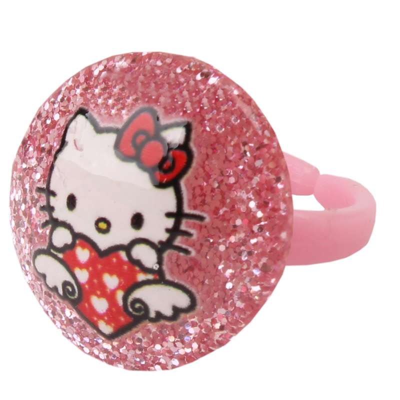 انگشتر دخترانه طرح هلوکیتی کد 0015