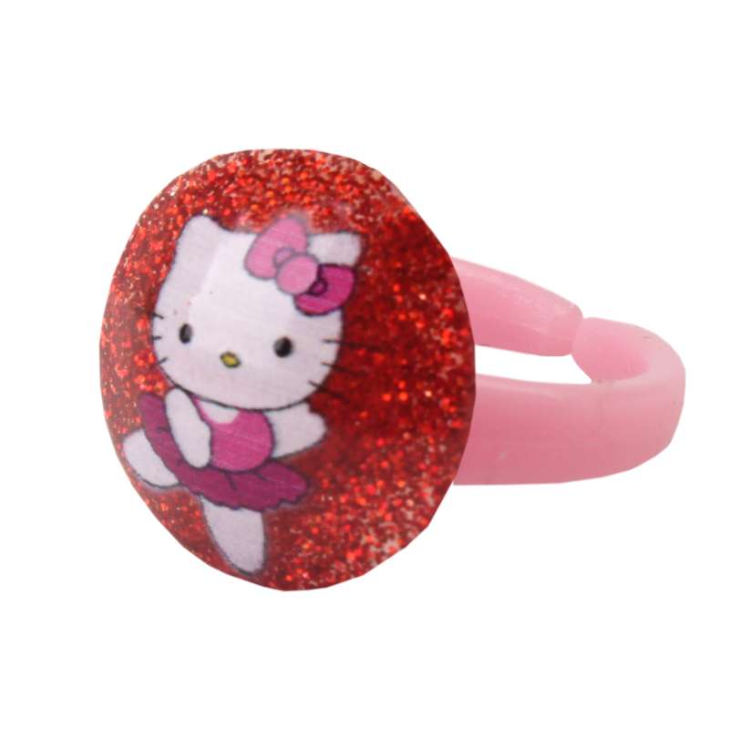 انگشتر دخترانه طرح هلوکیتی کد 0024