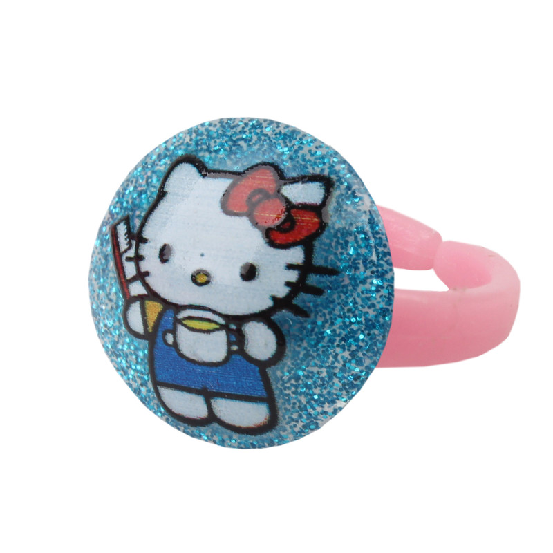 انگشتر دخترانه طرح هلوکیتی کد 0026