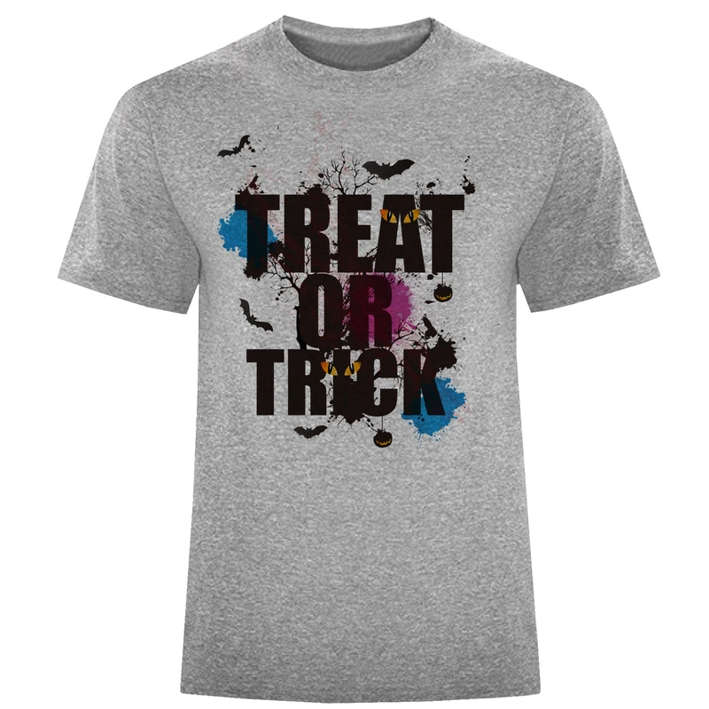 تیشرت آستین کوتاه مردانه طرح TREAT OR TRICK کد F86