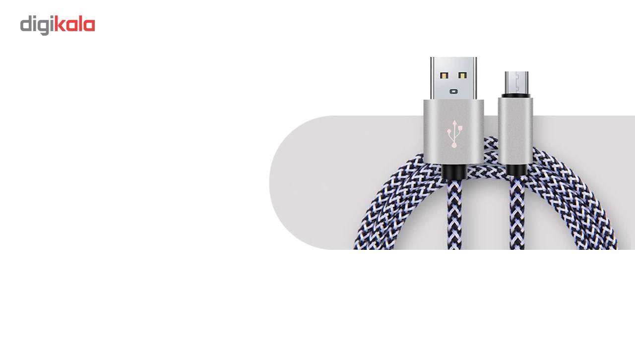 کابل تبدیل USB به MicroUSB مدل Nylon به طول 20 سانتی متر