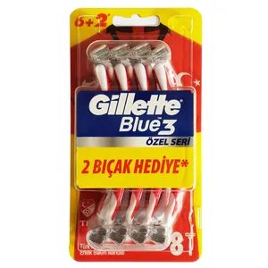 خود تراش ژیلت مدل Blue 3 Ozel بسته 8 عددی