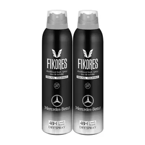 اسپری خوشبو کننده بدن مردانه فیکورس مدل MERCEDES BENZ حجم 200 میلی لیتر مجموعه 2 عددی