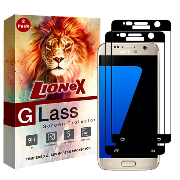 محافظ صفحه نمایش 5D لایونکس مدل USS مناسب برای گوشی موبایل سامسونگ Galaxy S7 بسته دو عددی محافظ صفحه نمایش 5D لایونکس مدل USS مناسب برای گوشی موبایل سامسونگ Galaxy S7 بسته دو عددی