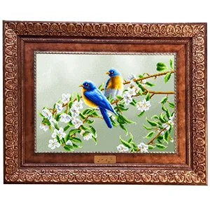 تابلو فرش ماشینی نقش نگار رضوی طرح پرنده کد 4751KP