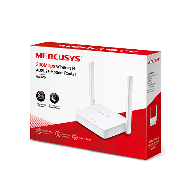 مودم روتر ADSL2 بی‌ سیم مرکوسیس مدل MW-300D