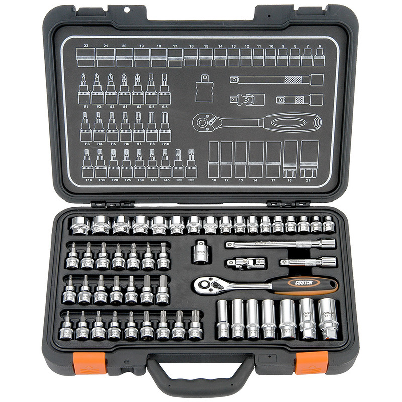 مجموعه 52 عددی ابزار کاستور مدل TK-03052K مجموعه 52 عددی ابزار کاستور مدل TK-03052K