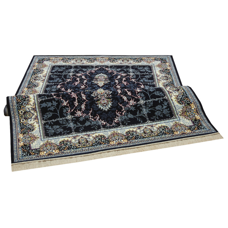 فرش ماشینی سهند کد VF20.DK زمینه سرمه ای