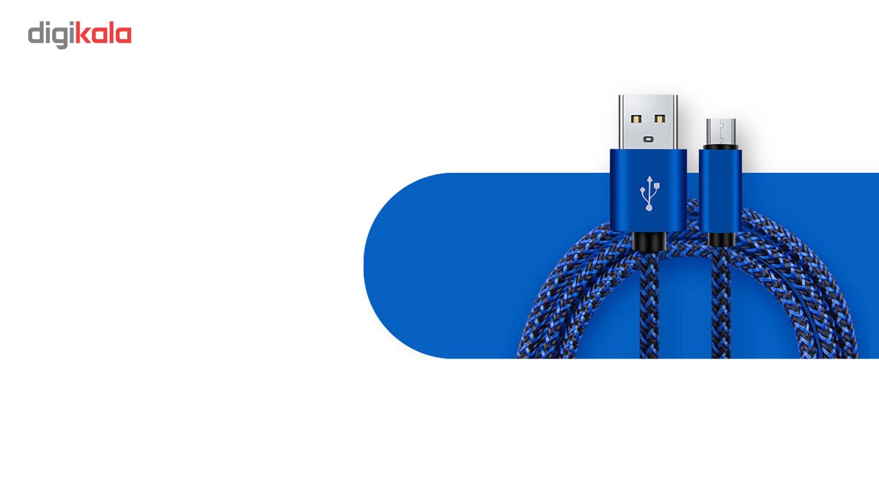 کابل تبدیل USB به MicroUSB مدل Nylon به طول 20 سانتی متر
