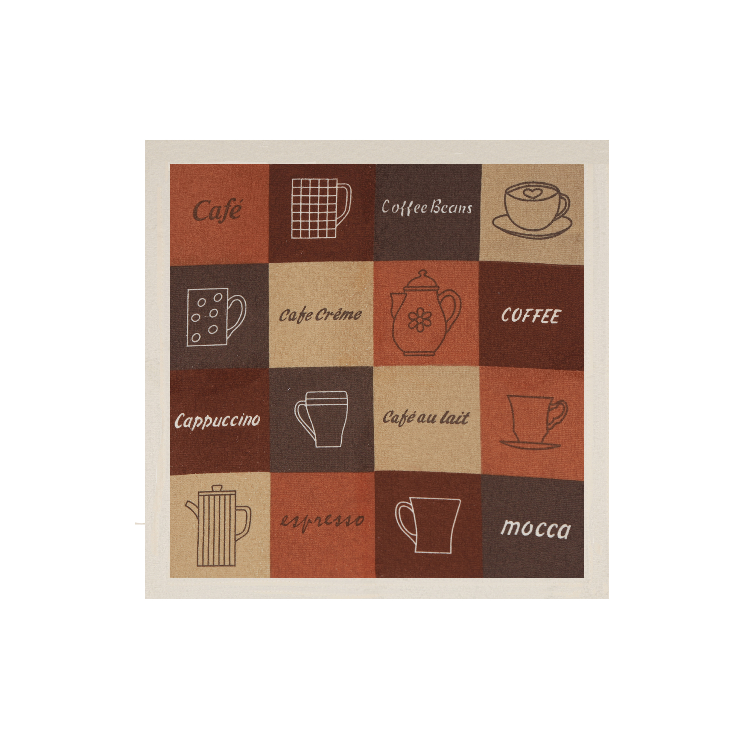 حوله آشپزخانه آکیپک مدل Coffee سایز 50x50 سانتی‌متر