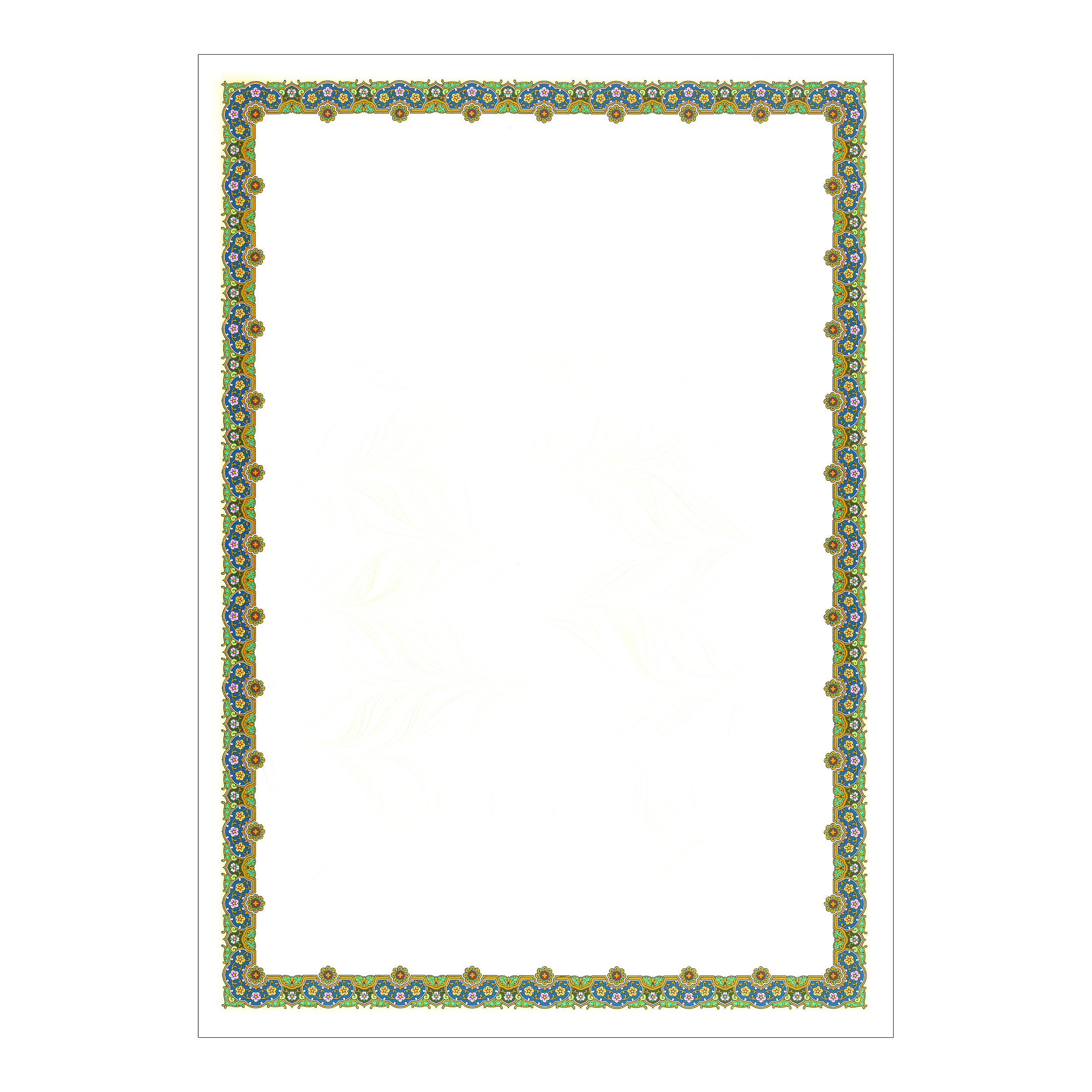 کاغذ تذهیب A4 مدل ابر و باد کد H-227-1 بسته 10 عددی