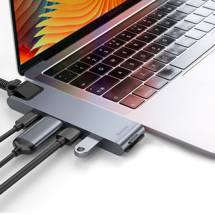 خرید آنلاین و قیمت هاب 7 پورت USB-C باسئوس مدل CAHUB-L0G [1403] | وکسی