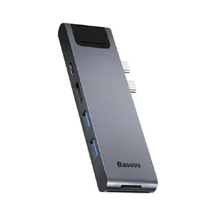 هاب 7 پورت USB-C باسئوس مدل CAHUB-L0G