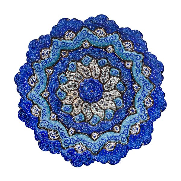 بشقاب میناکاری طرح اسلیمی کد 25235 بشقاب میناکاری طرح اسلیمی کد 25235