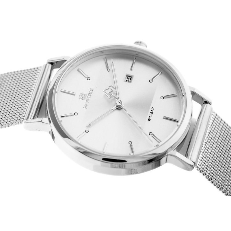 ساعت مچی عقربه ای زنانه نیوی فورس کد NF3008L -S-W ساعت مچی عقربه ای زنانه نیوی فورس کد NF3008L -S-W