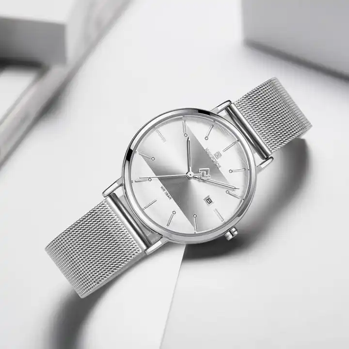 ساعت مچی عقربه ای زنانه نیوی فورس کد NF3008L -S-W